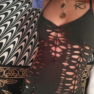 Forest Fae Slitweaved tank top